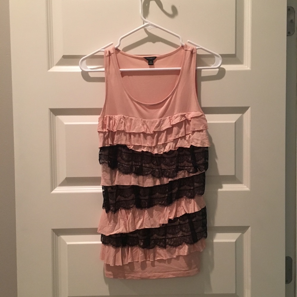 Ann Taylor pink and black top